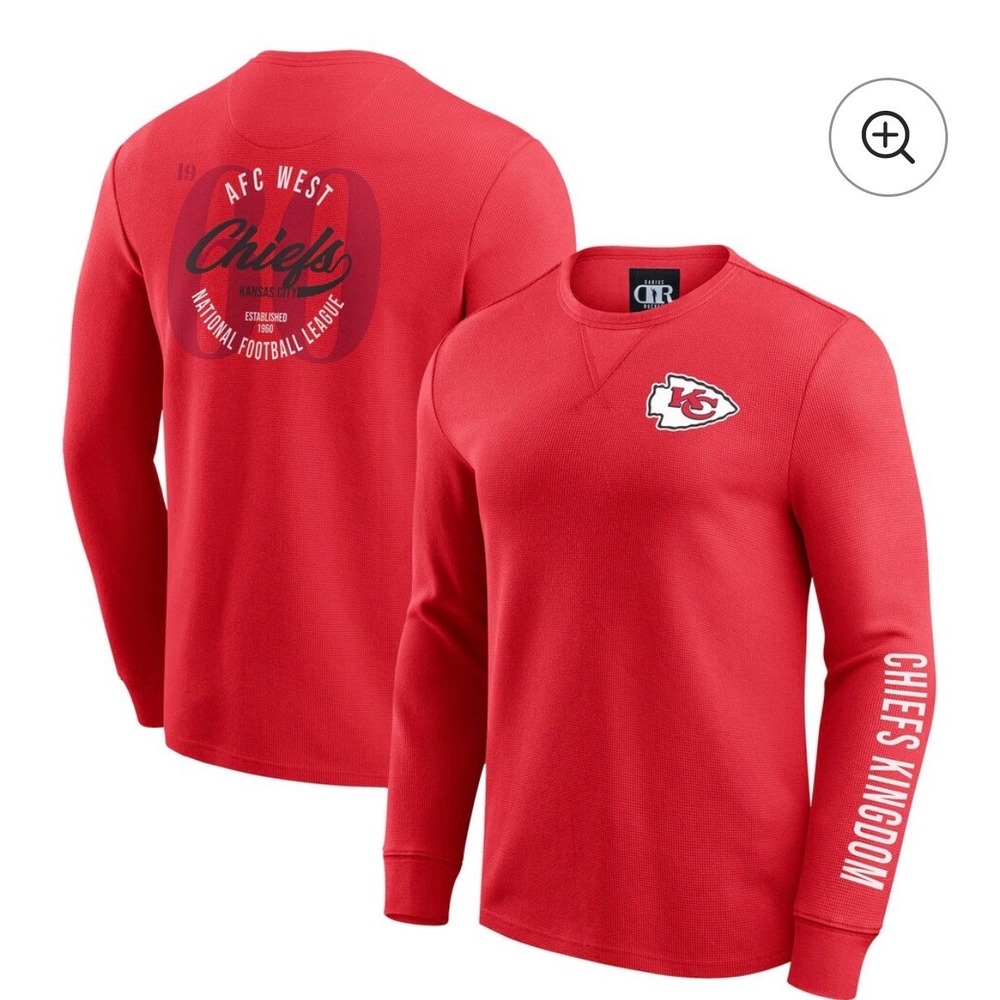 Darius Rucker Mens Kansas City Chiefs Red Thermal Long Sleeve Shirt XXL AFC West